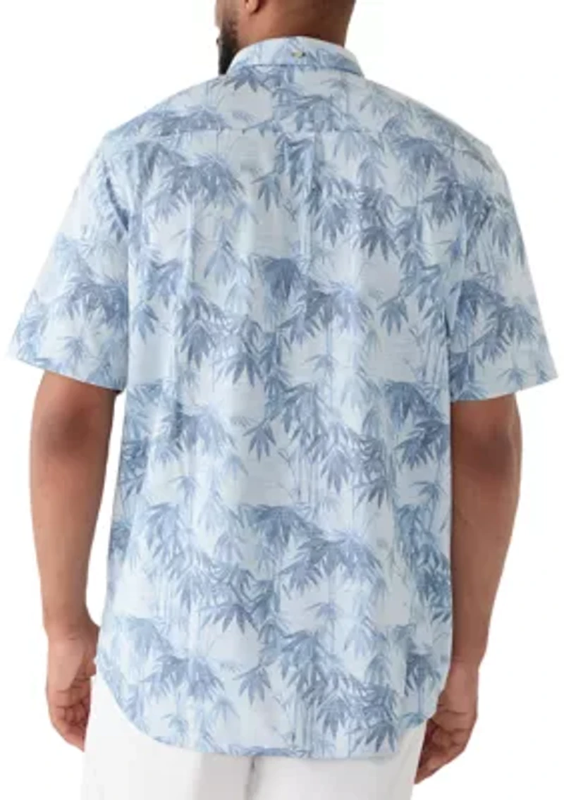Big & Tall Short Sleeve San Lucio Tides Bamboo Button Down Shirt