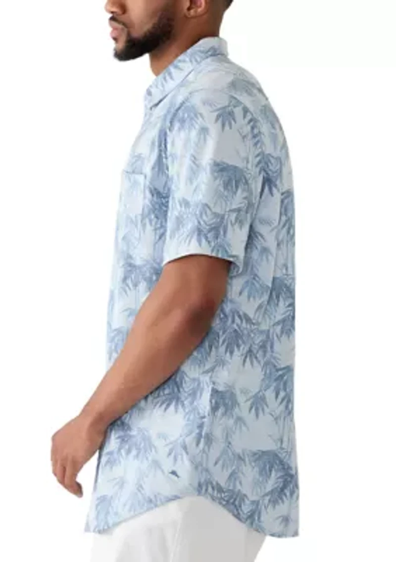 Big & Tall Short Sleeve San Lucio Tides Bamboo Button Down Shirt