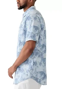 Big & Tall Short Sleeve San Lucio Tides Bamboo Button Down Shirt