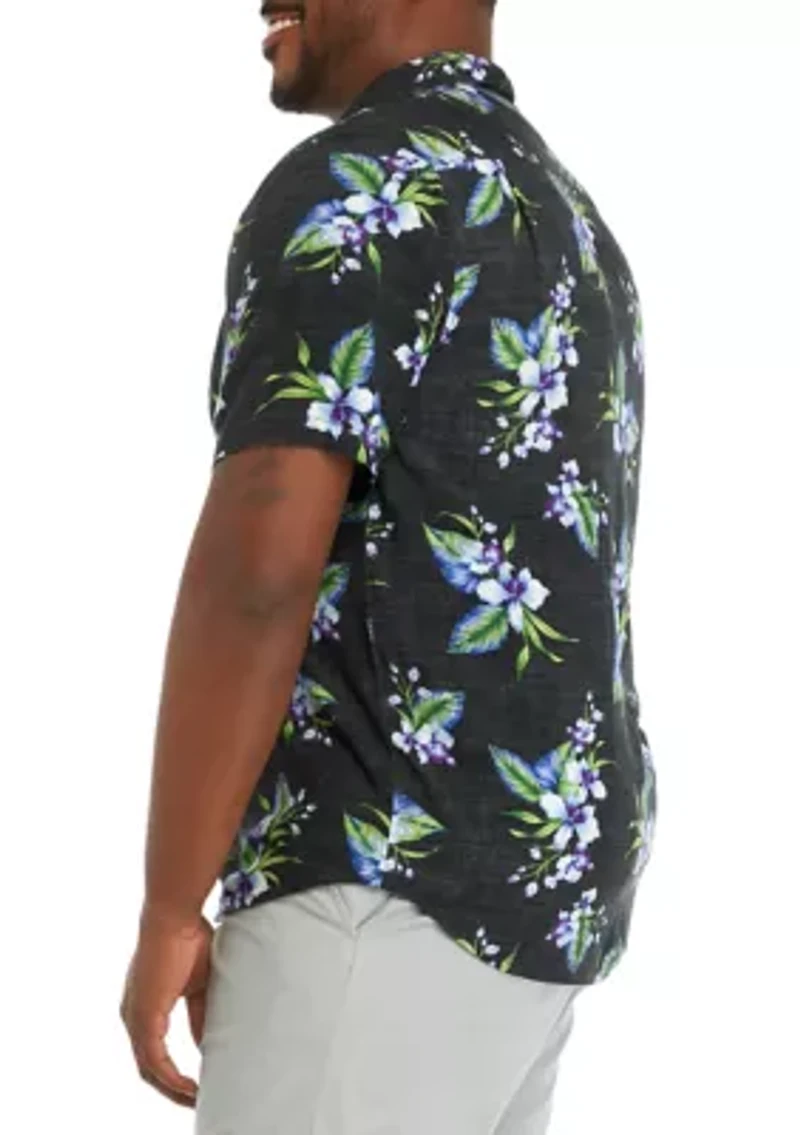 Big & Tall Short Sleeve Veracruz Cay Floating Blooms Shirt