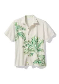 Big & Tall Palm Printed Short Sleeve Shirt
