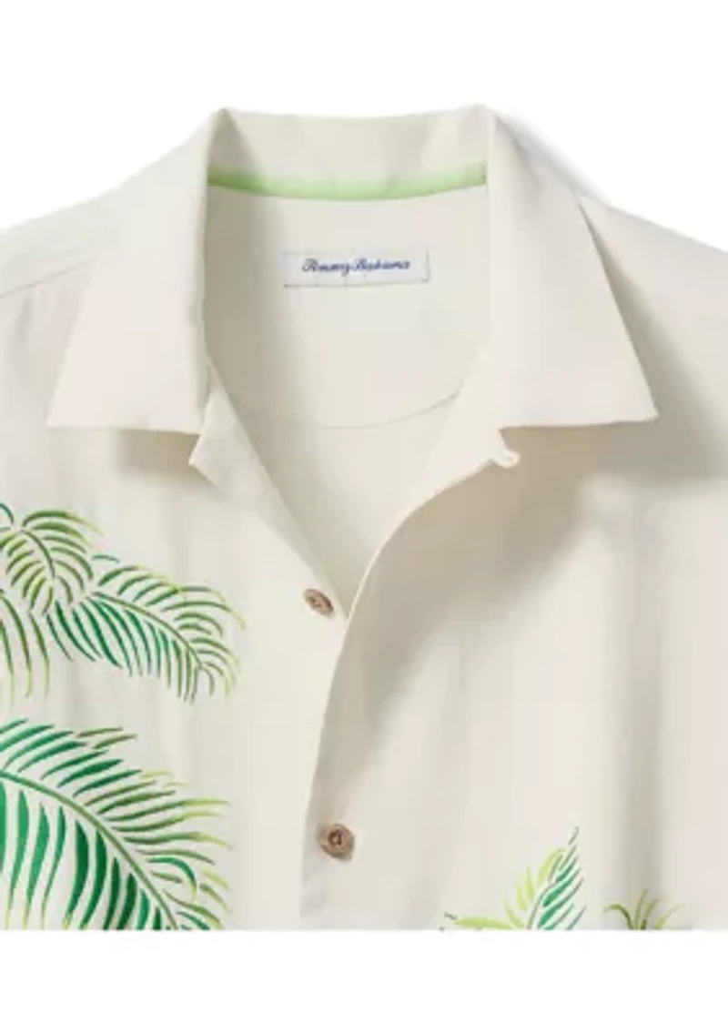 Big & Tall Palm Printed Short Sleeve Shirt