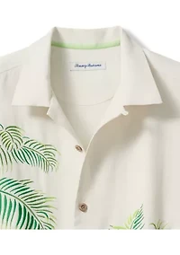Big & Tall Palm Printed Short Sleeve Shirt