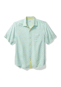 Big & Tall Vera Cruz Cay Cocktail Mixer Printed Button Down Shirt