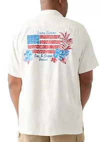 Big & Tall Sips and Stripes Forever Button Down Shirt