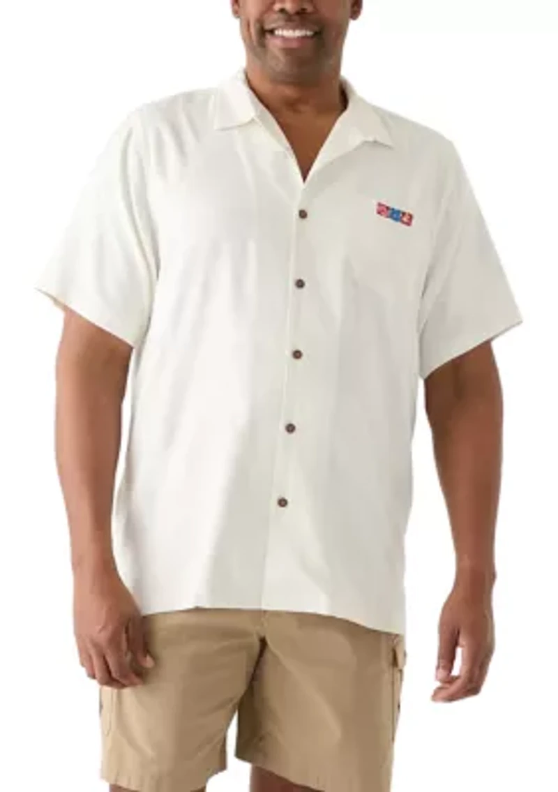 Big & Tall Sips and Stripes Forever Button Down Shirt