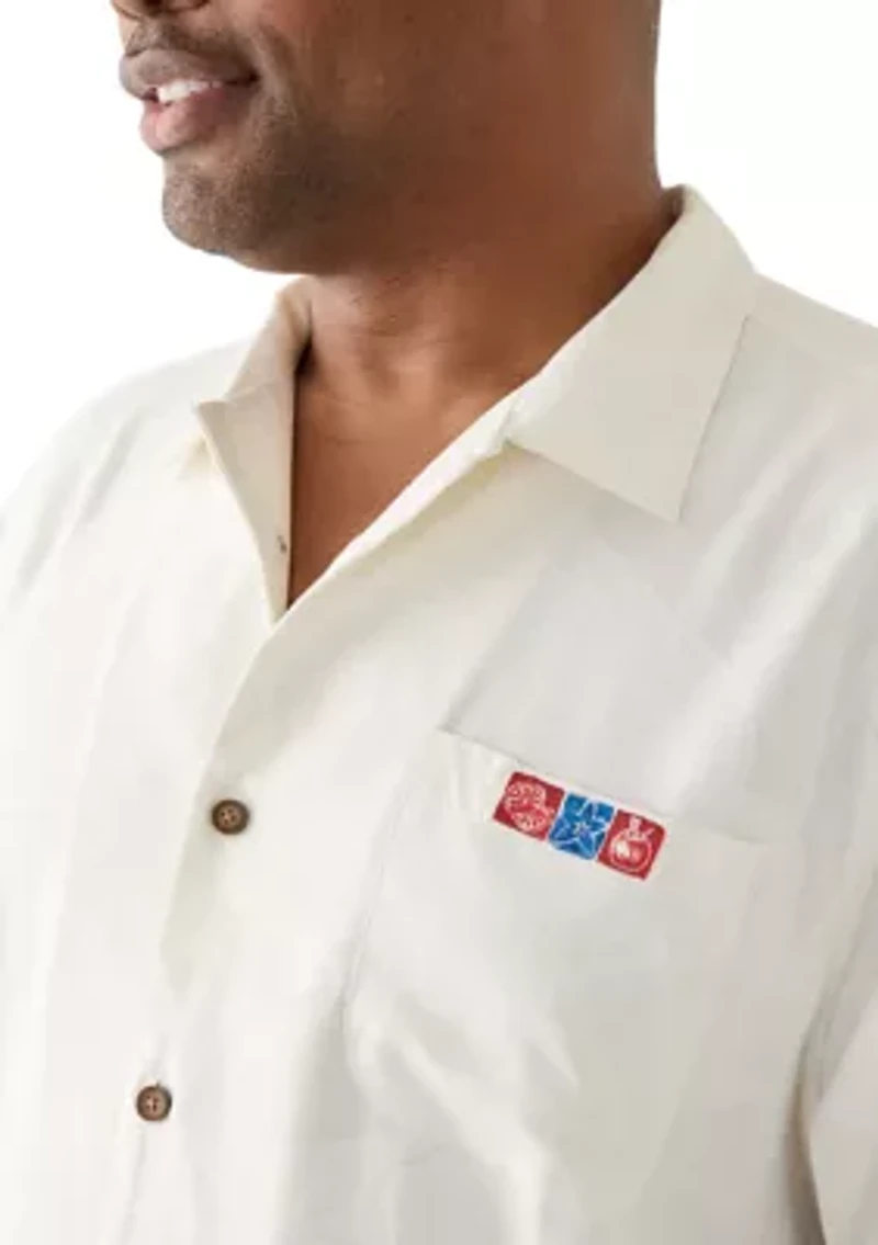 Big & Tall Sips and Stripes Forever Button Down Shirt