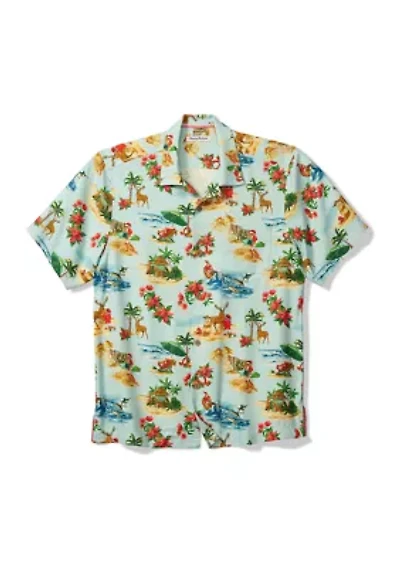 Big & Tall Short Sleeve Santa Shores Shirt