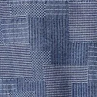 Big & Tall Blue Jeans Patchwork Button Up Shirt