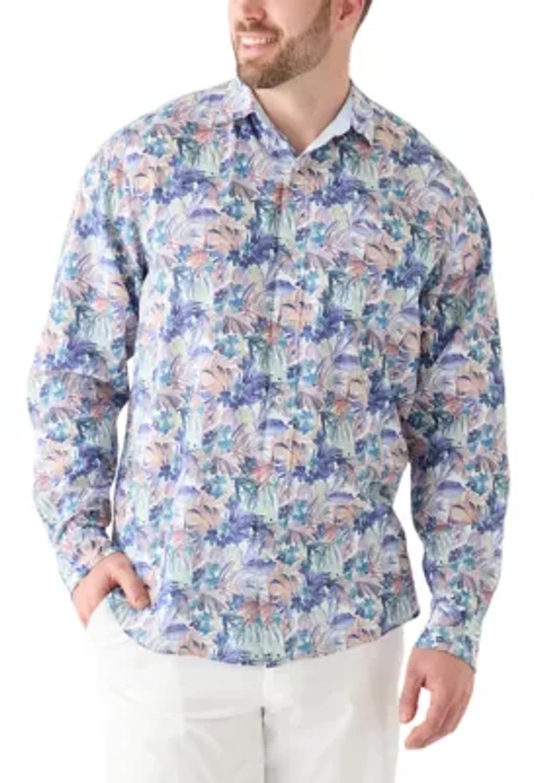 Big & Tall Nova Wave Amalfi Gardens Printed Shirt