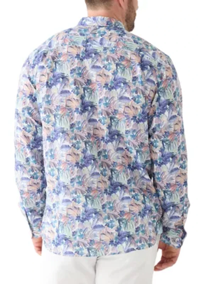 Big & Tall Nova Wave Amalfi Gardens Printed Shirt