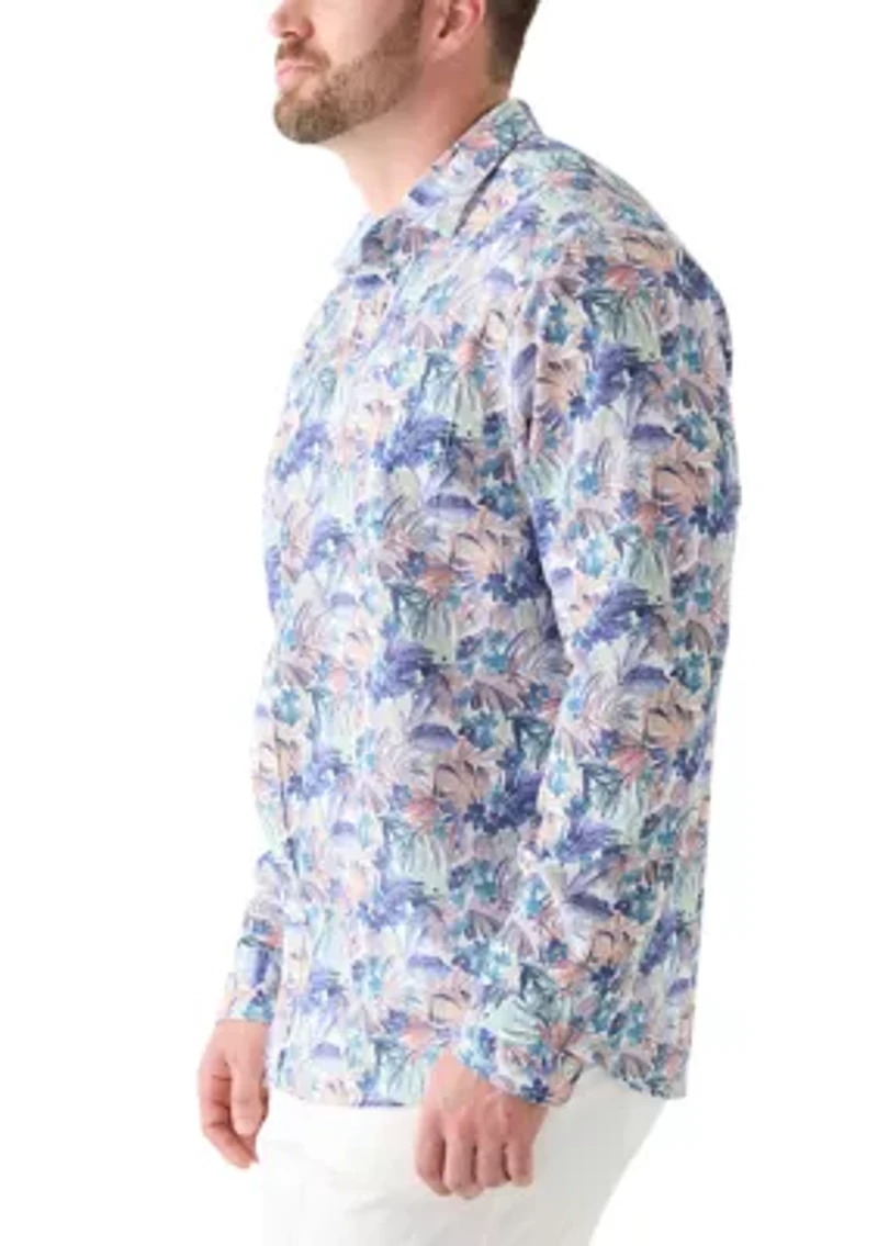 Big & Tall Nova Wave Amalfi Gardens Printed Shirt