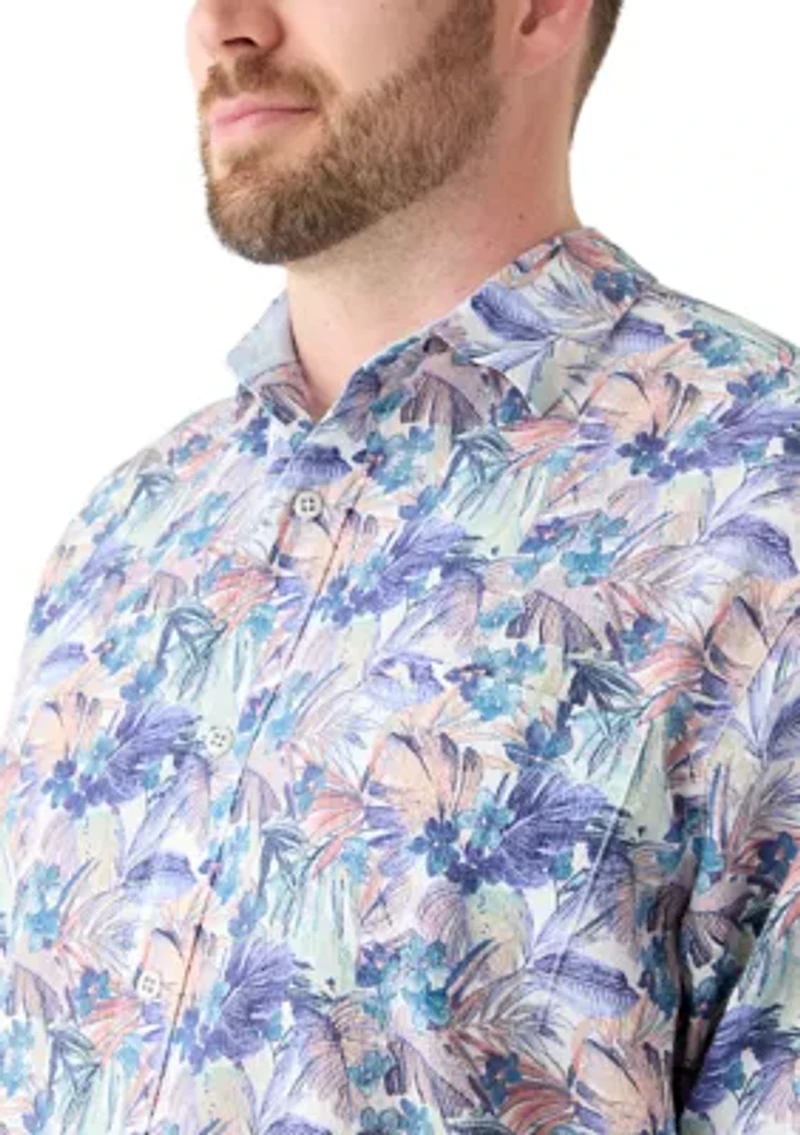 Big & Tall Nova Wave Amalfi Gardens Printed Shirt