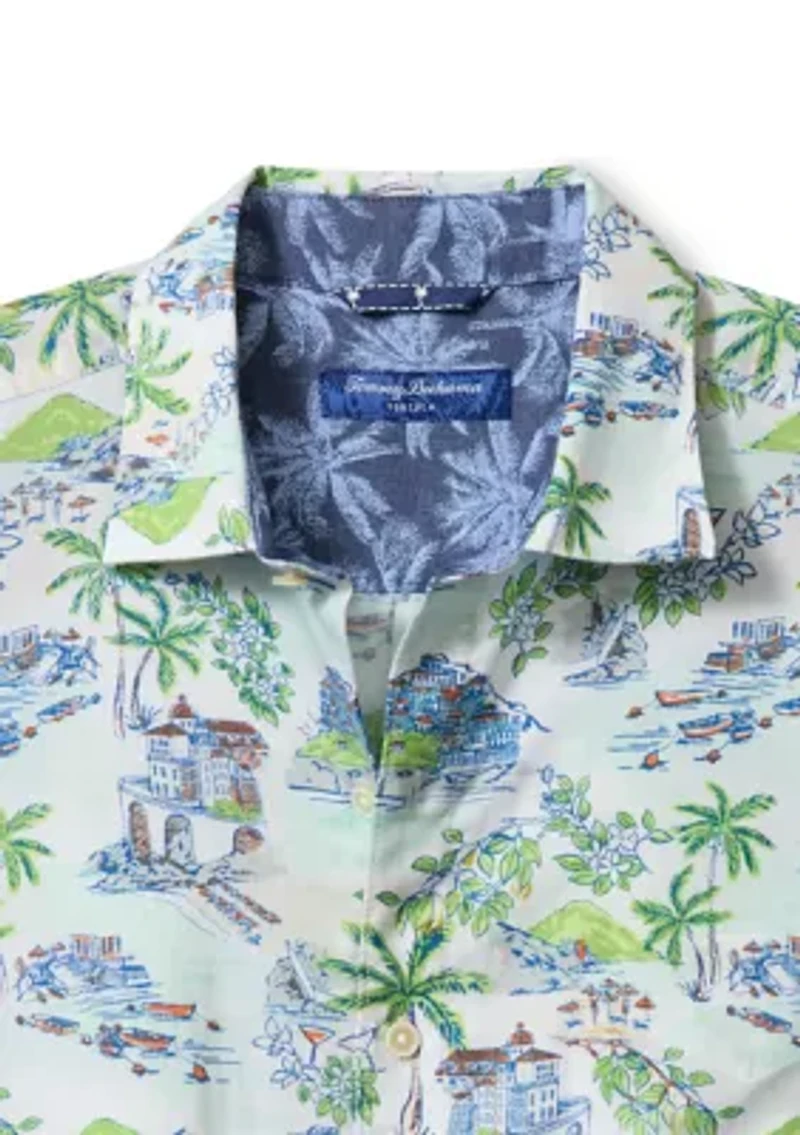 Big & Tall Printed Button Up Shirt