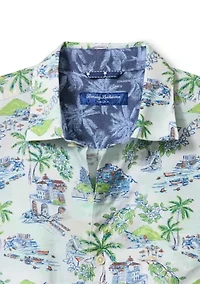 Big & Tall Printed Button Up Shirt