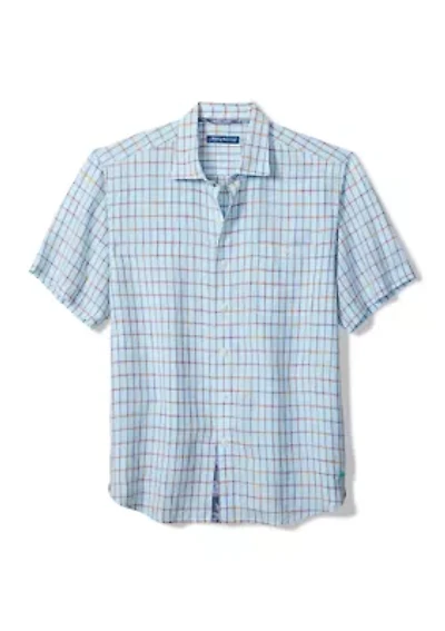Big & Tall Sand Linen Manati Plaid Shirt