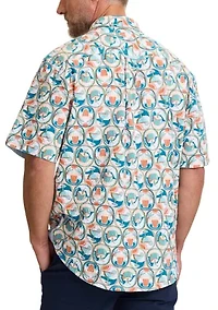 Men's Tall Nova Wave Glass Half Pull Button Shirt