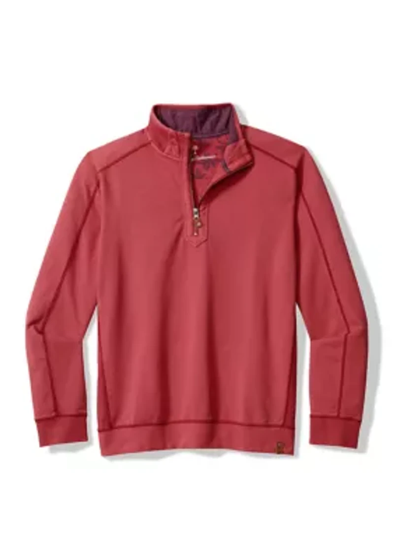 Men's Long Sleeve Ben and Terry Half Zip Sweatshirt