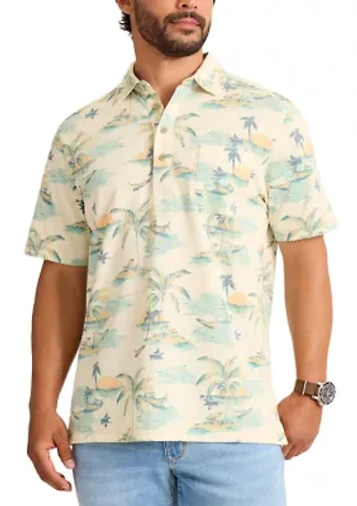 Men's San Lucio Tides Mirage Stretch Knit Polo Shirt