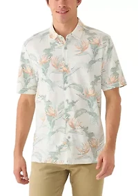 Men's Costa Wave Festa Fronds Short Sleeve Camp Shirt