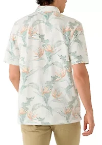 Men's Costa Wave Festa Fronds Short Sleeve Camp Shirt