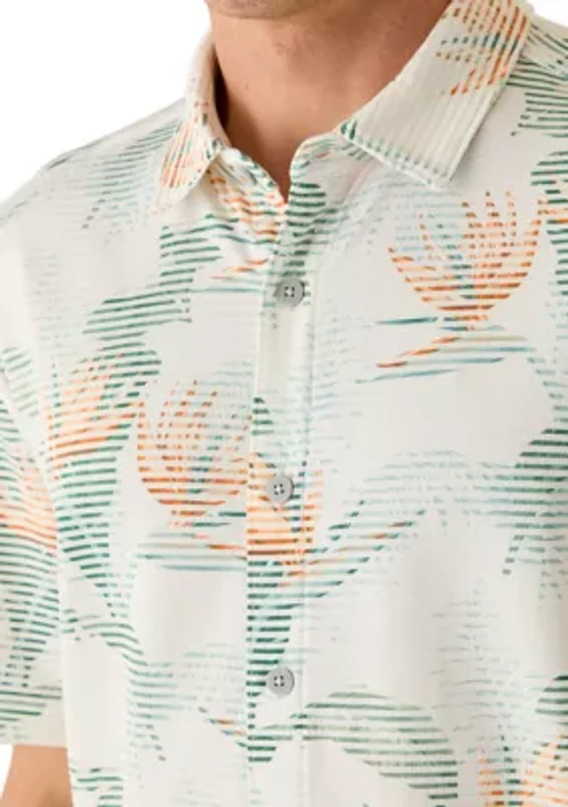 Men's Costa Wave Festa Fronds Short Sleeve Camp Shirt