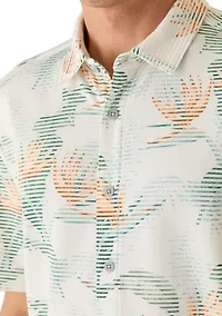 Men's Costa Wave Festa Fronds Short Sleeve Camp Shirt