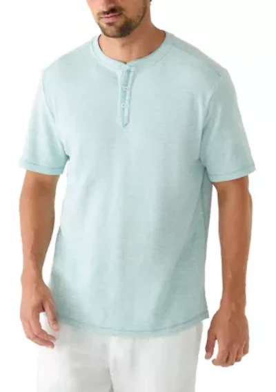 Men's Linen Short Sleeve Henley Shirt