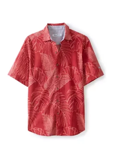 Men's Sport Vine Line Print Polo Shirt