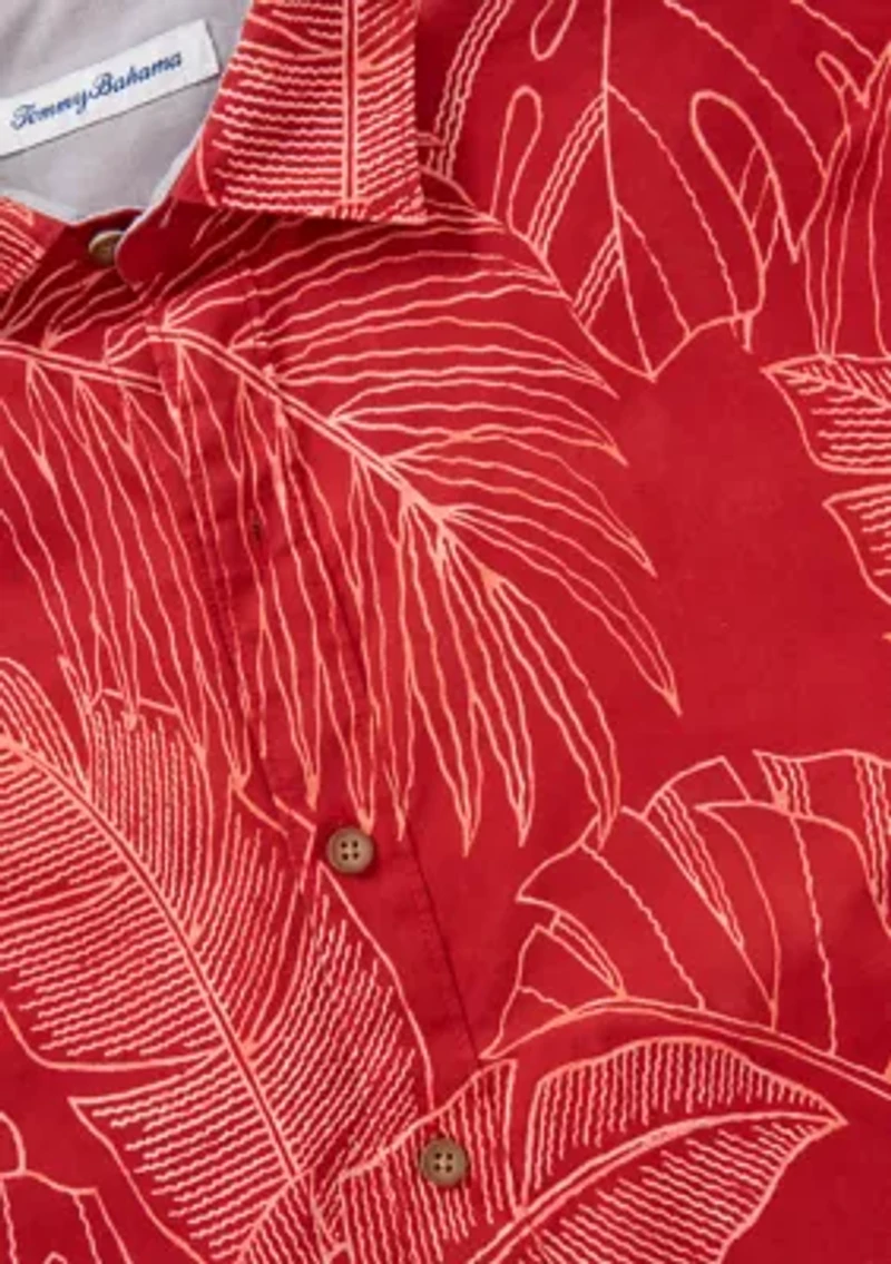 Men's Sport Vine Line Print Polo Shirt