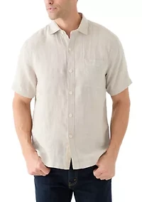Short Sleeve Paradise Button Up Shirt