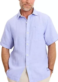 Short Sleeve Paradise Button Up Shirt