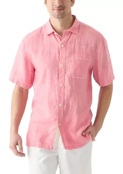 Short Sleeve Paradise Button Up Shirt