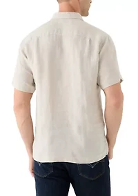 Short Sleeve Paradise Button Up Shirt