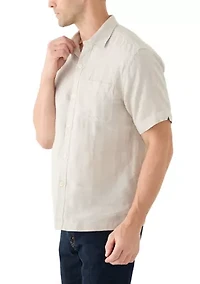 Short Sleeve Paradise Button Up Shirt