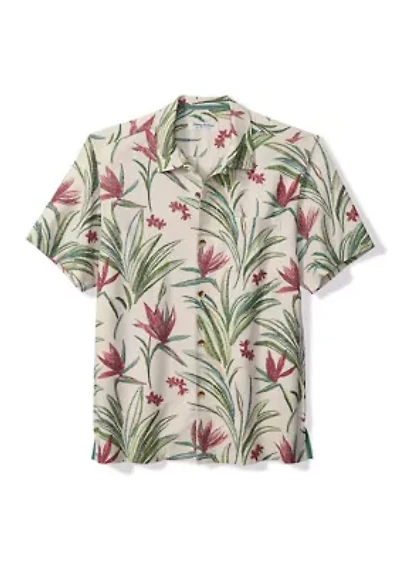 Coastal Ease Mariscala Blooms Short Sleeve Button Down Shirt