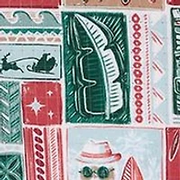 Short Sleeve Coastal Gift Wrap Print Button Down Shirt