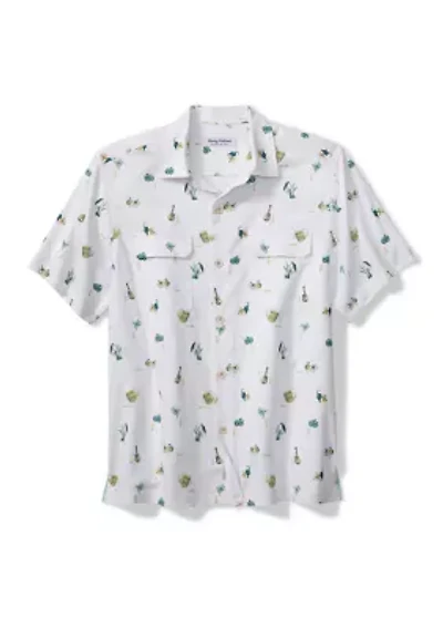 Men's Coastal Ease Petite Tropics Print Shirt