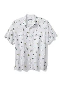 Men's Coastal Ease Petite Tropics Print Shirt
