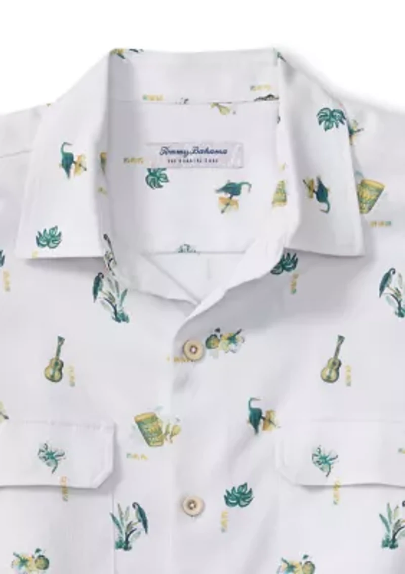 Men's Coastal Ease Petite Tropics Print Shirt