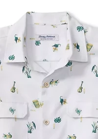 Men's Coastal Ease Petite Tropics Print Shirt