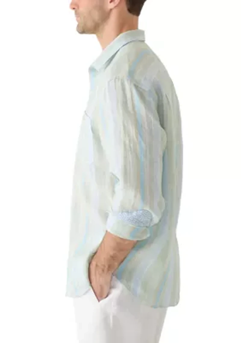Men's Delgada Striped Button Down Shirt