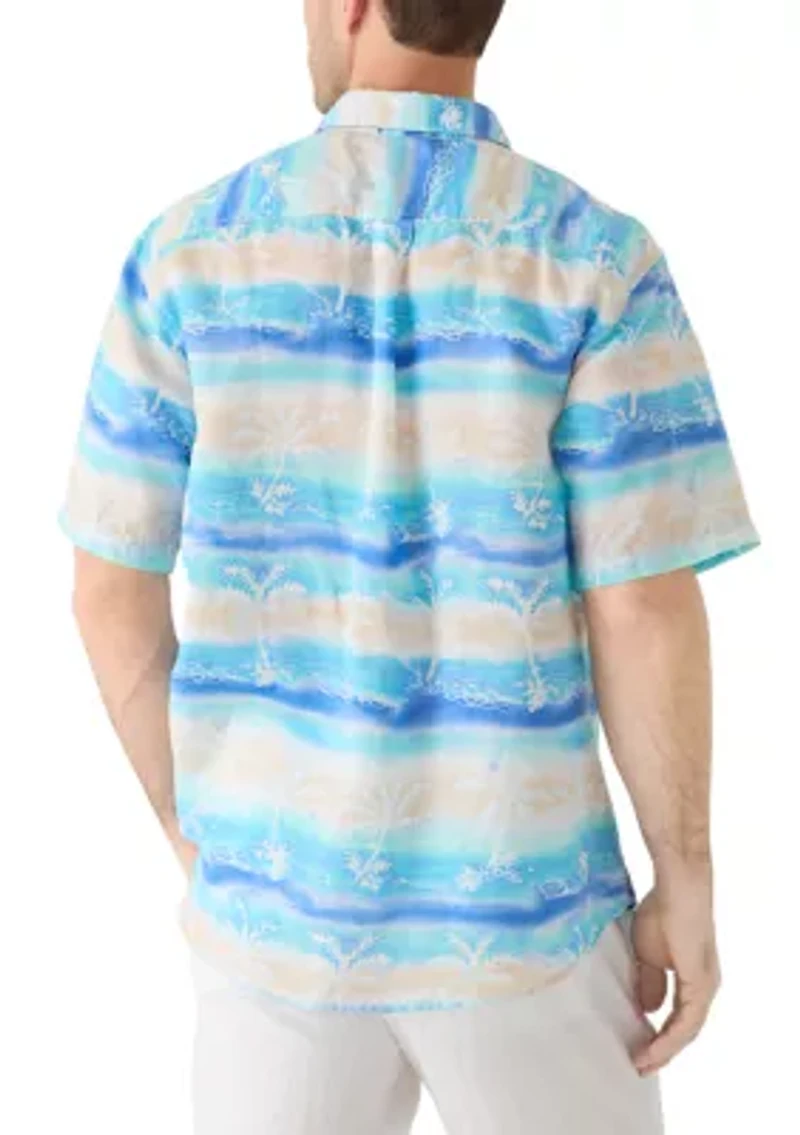 Men's Sand Linen Palma Batik Shirt