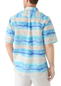 Men's Sand Linen Palma Batik Shirt