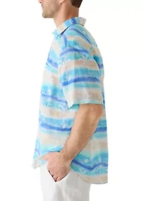 Men's Sand Linen Palma Batik Shirt