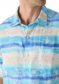 Men's Sand Linen Palma Batik Shirt