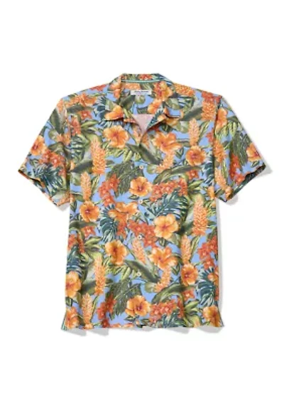 Men's Coastal Edge Golden Garden Print Shirt