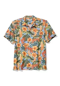Men's Coastal Edge Golden Garden Print Shirt