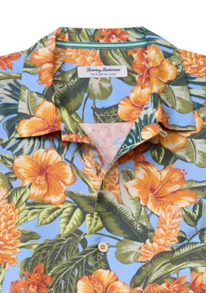 Men's Coastal Edge Golden Garden Print Shirt
