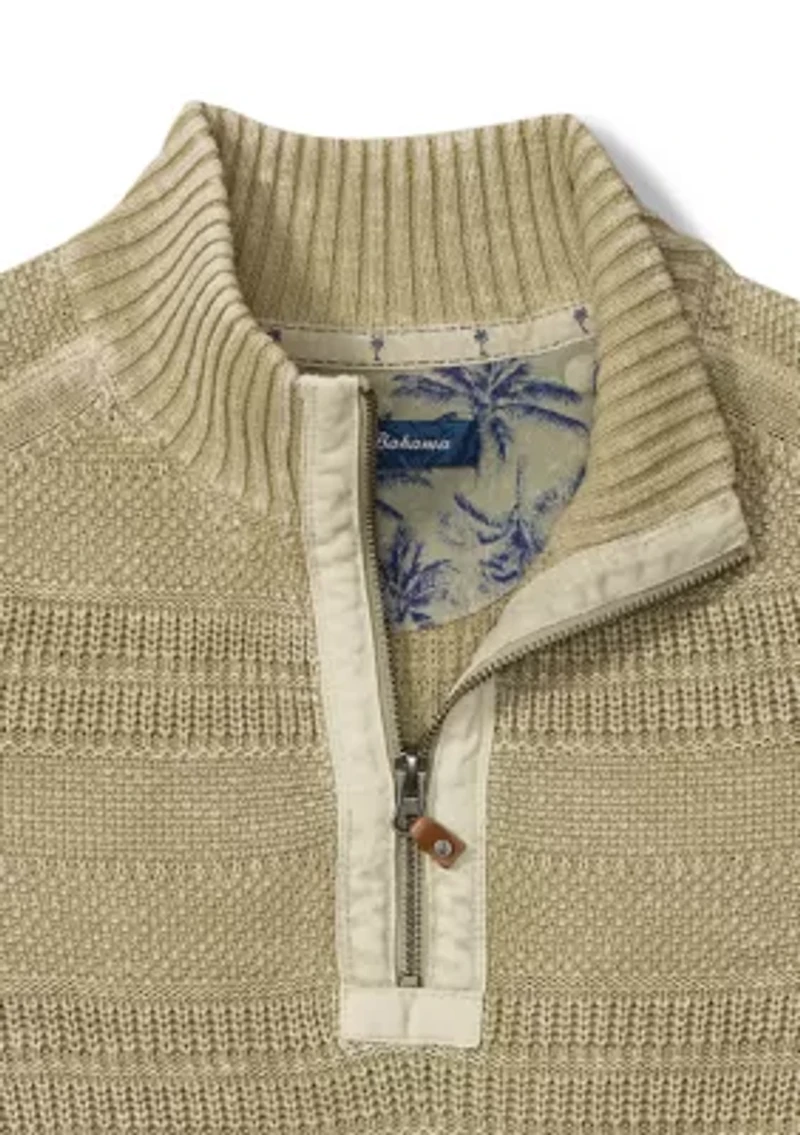 Saltwater Textured Half Zip Pullover